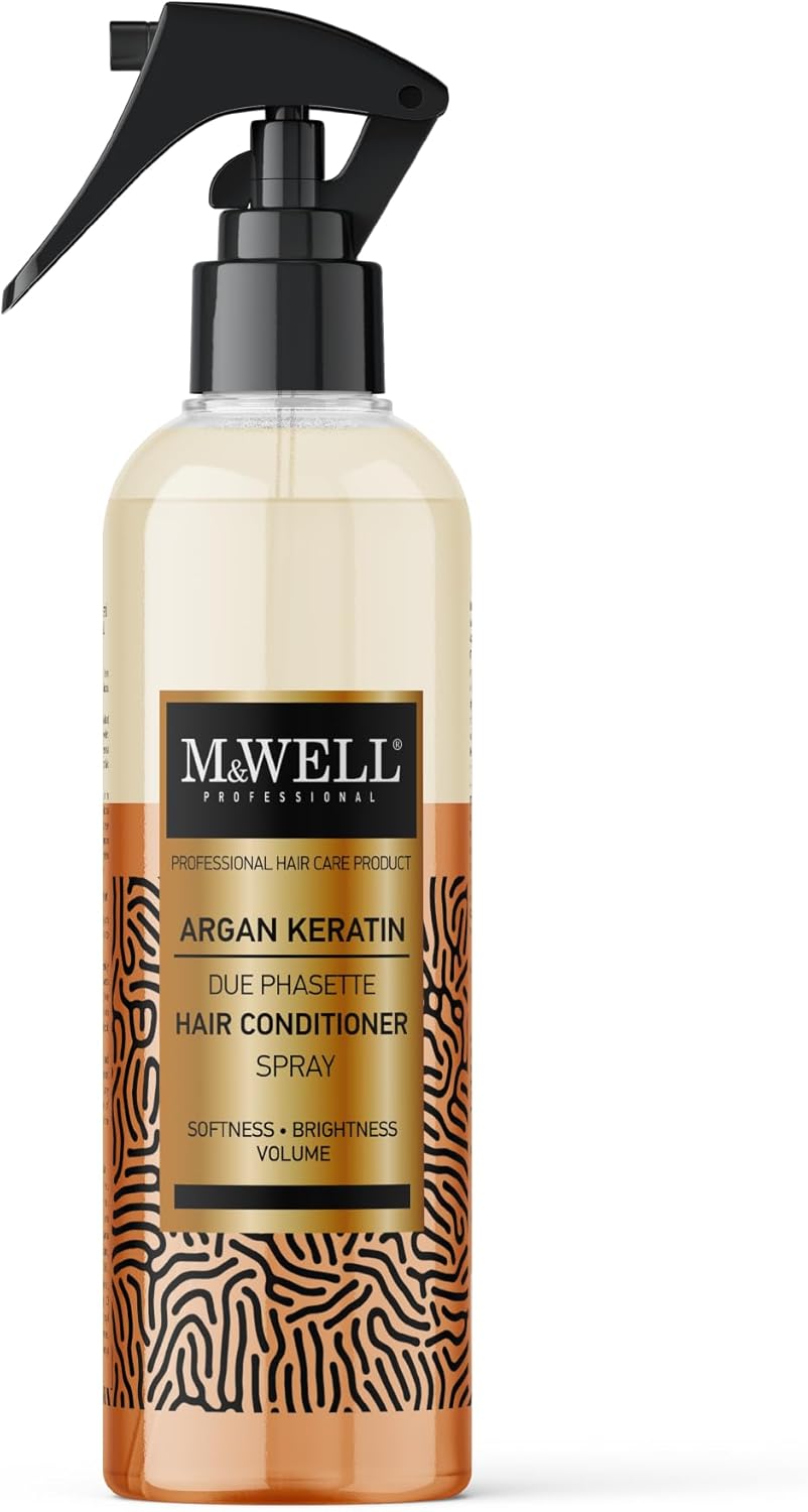 M&WELL - Duophase Duophasette - 400ml - Argan, kératine, souplesse, brillance