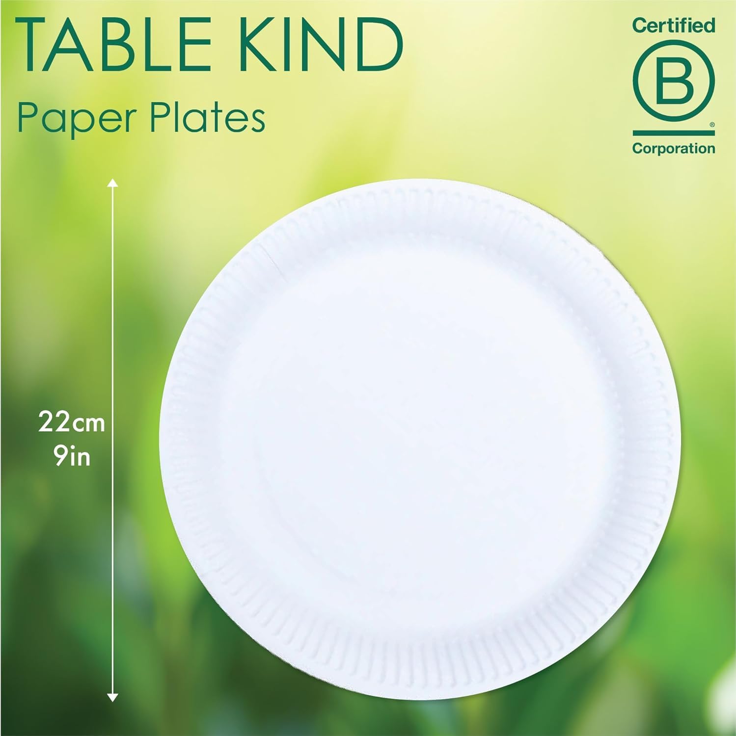Talking Tables - assiettes en carton jetables 22cm - lot de 150, blanc