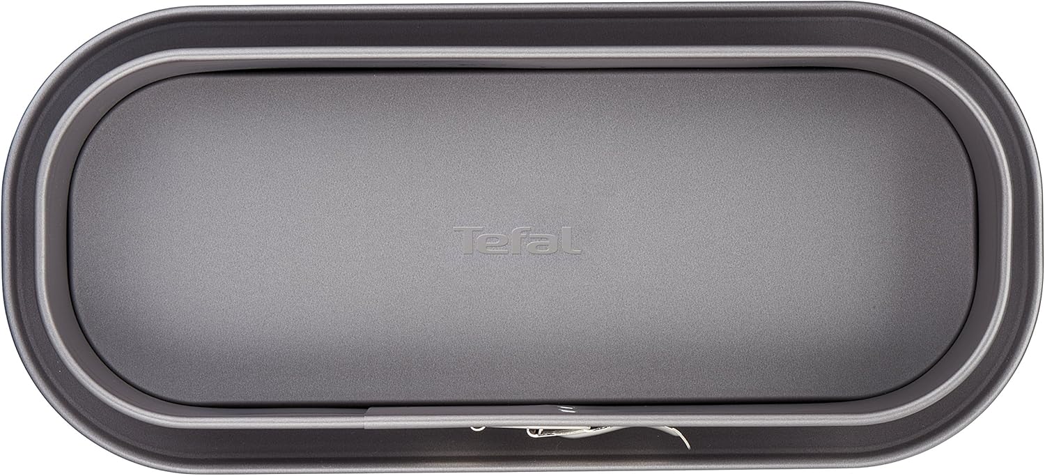 Tefal - Delibake moule à cake, charnière, 30x11cm, rouge/gris - J1640314