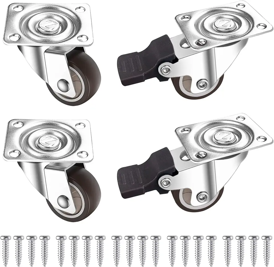 Roulettes pivotantes - 4 pièces 1