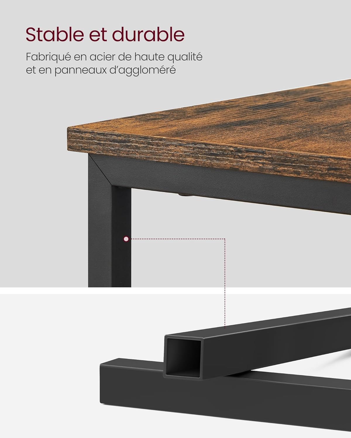 VASAGLE - table d'appoint 2 tiroirs, multiprise, rangement, 35x30x70cm - LET325B01