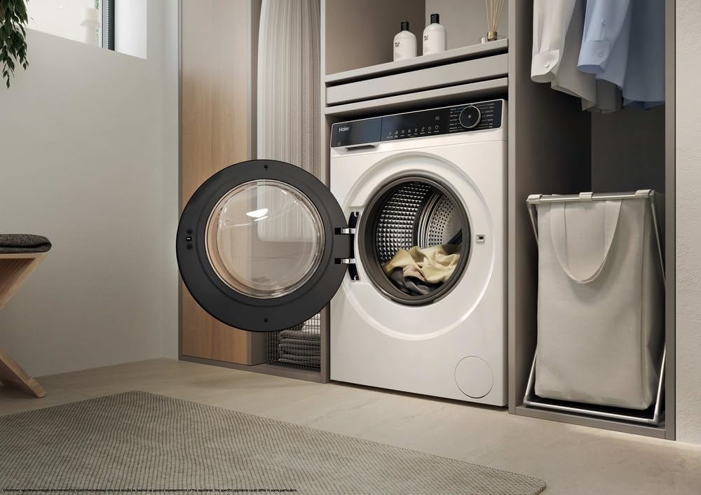 Haier - Lave-linge série HW130 - 85x60x62,1 cm - 13kg, 1400 trs, vapeur, silencieux, classe A - HW130-BP14357UFR