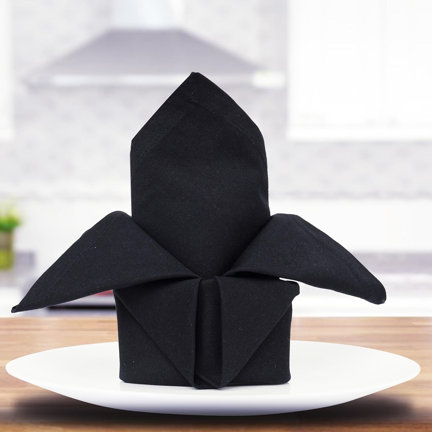 Sweet Needle - serviettes de table 45x45cm - coton épais, coins arrondis, lot de 12