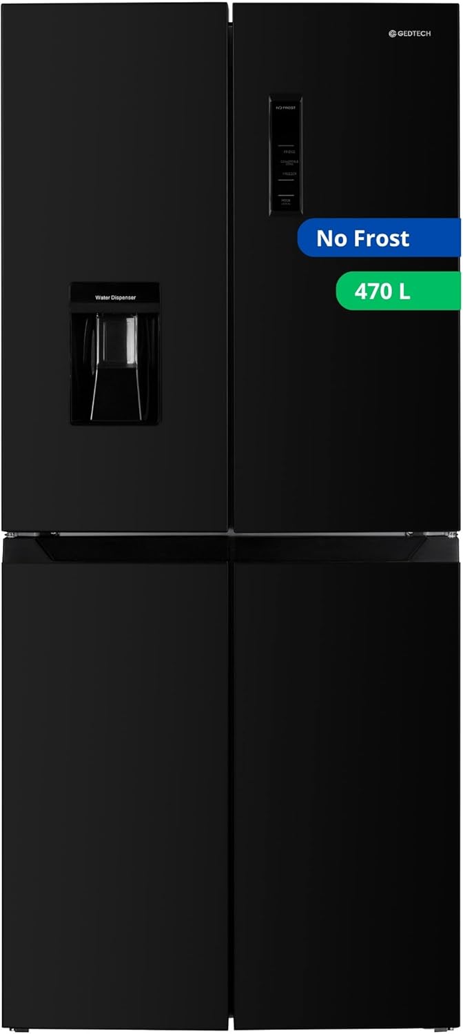 GEDTECH - Réfrigérateur multi-portes 470L, No Frost, noir - GMP470BL