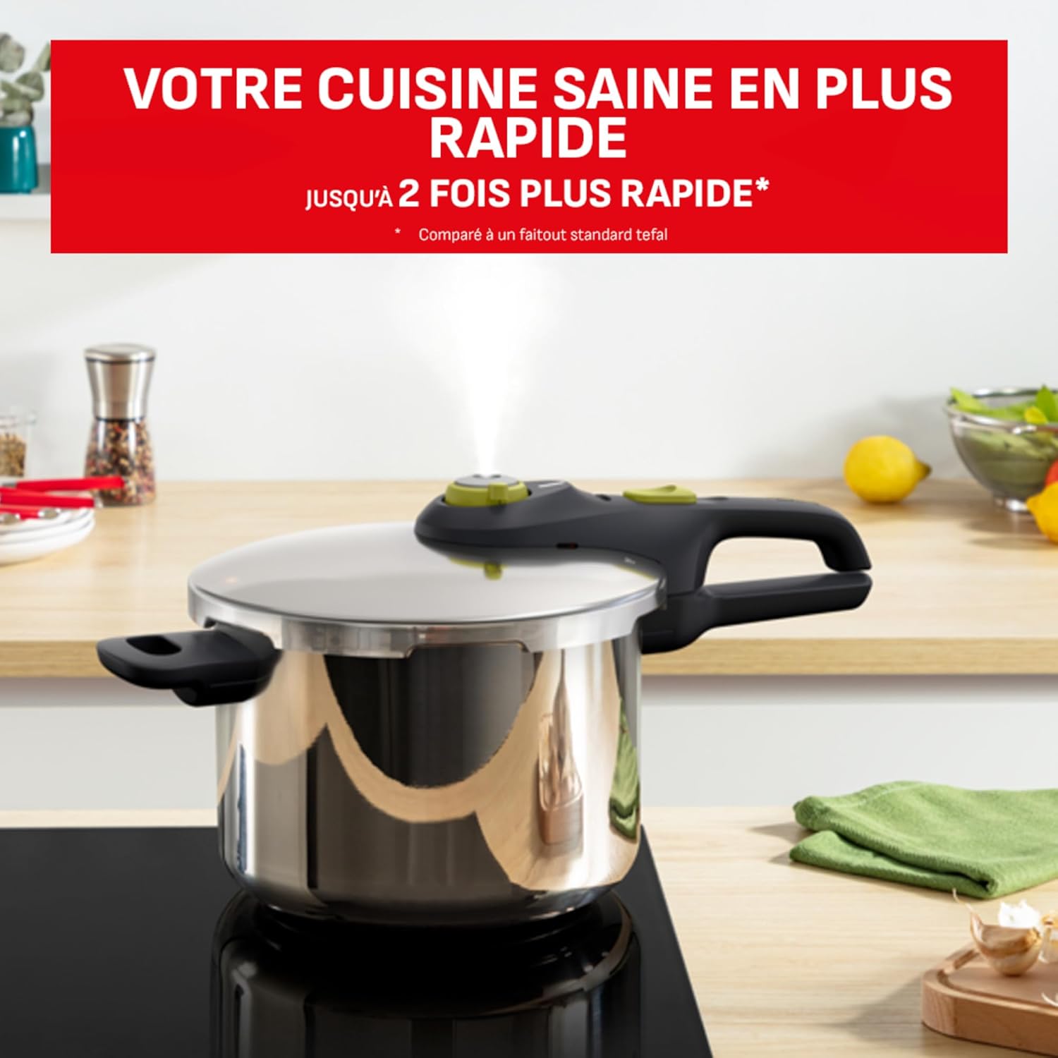 Tefal - Secure 5 Neo - 6L inox - cuisson rapide, 2 programmes, P2530738