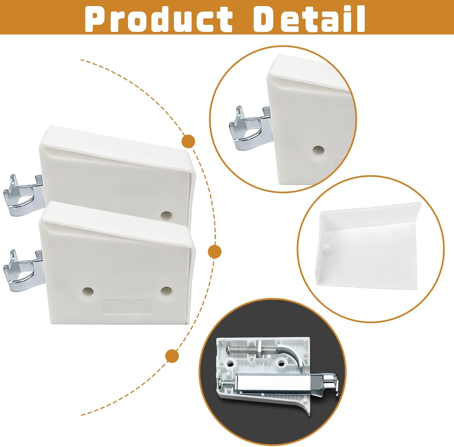 Youngsay - Suspensions d’armoire réglables, métal, 150 kg, rail support, blanc, YOUNGSAY8
