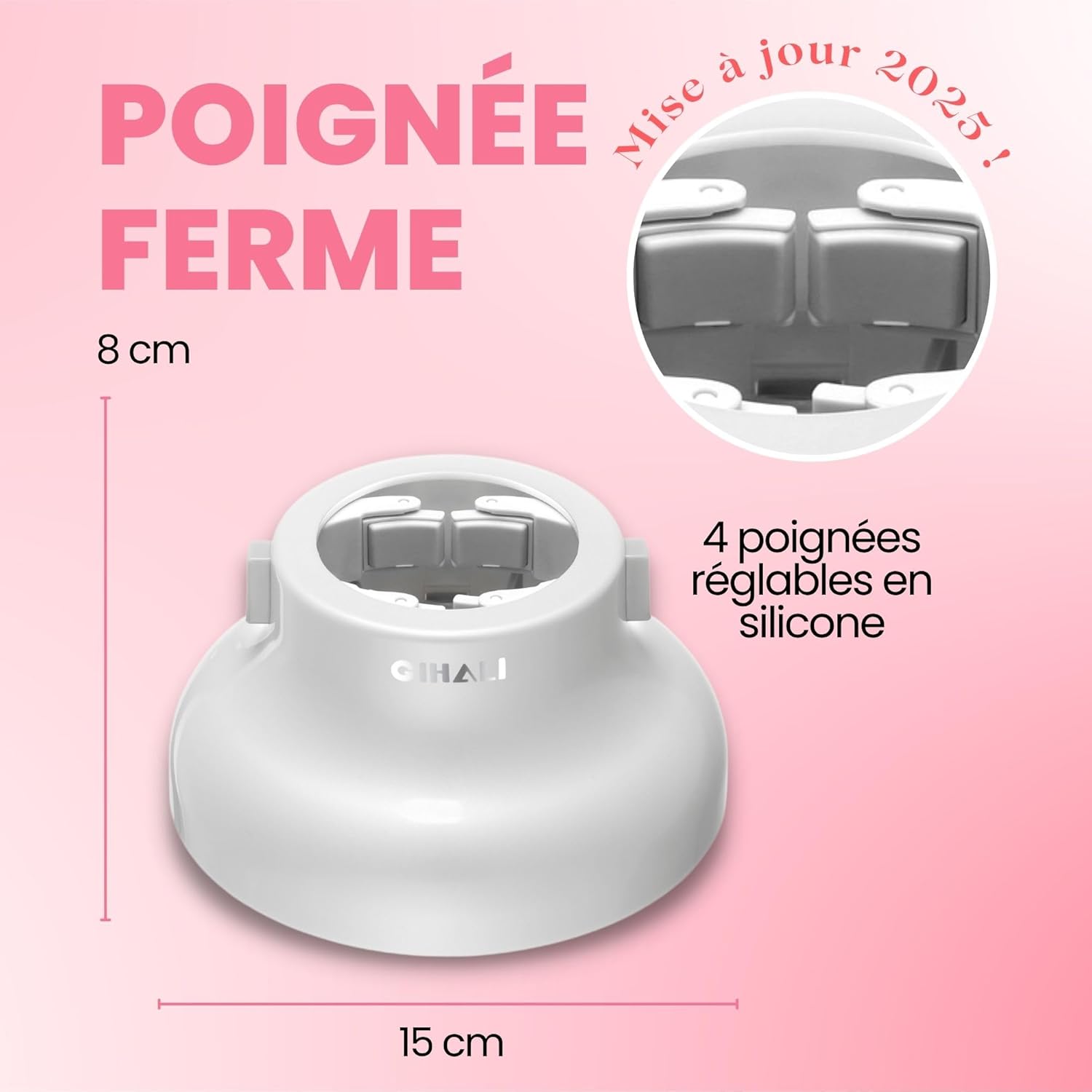 Diffuseur universel cheveux bouclés 4.4-6.6 cm, robuste, anti-frisottis