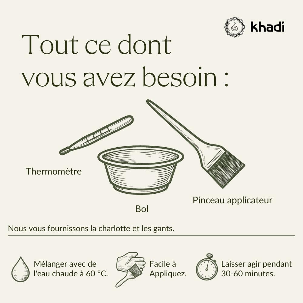 Khadi - coloration végétale blond clair - 100g - 100% naturelle, éclat blond