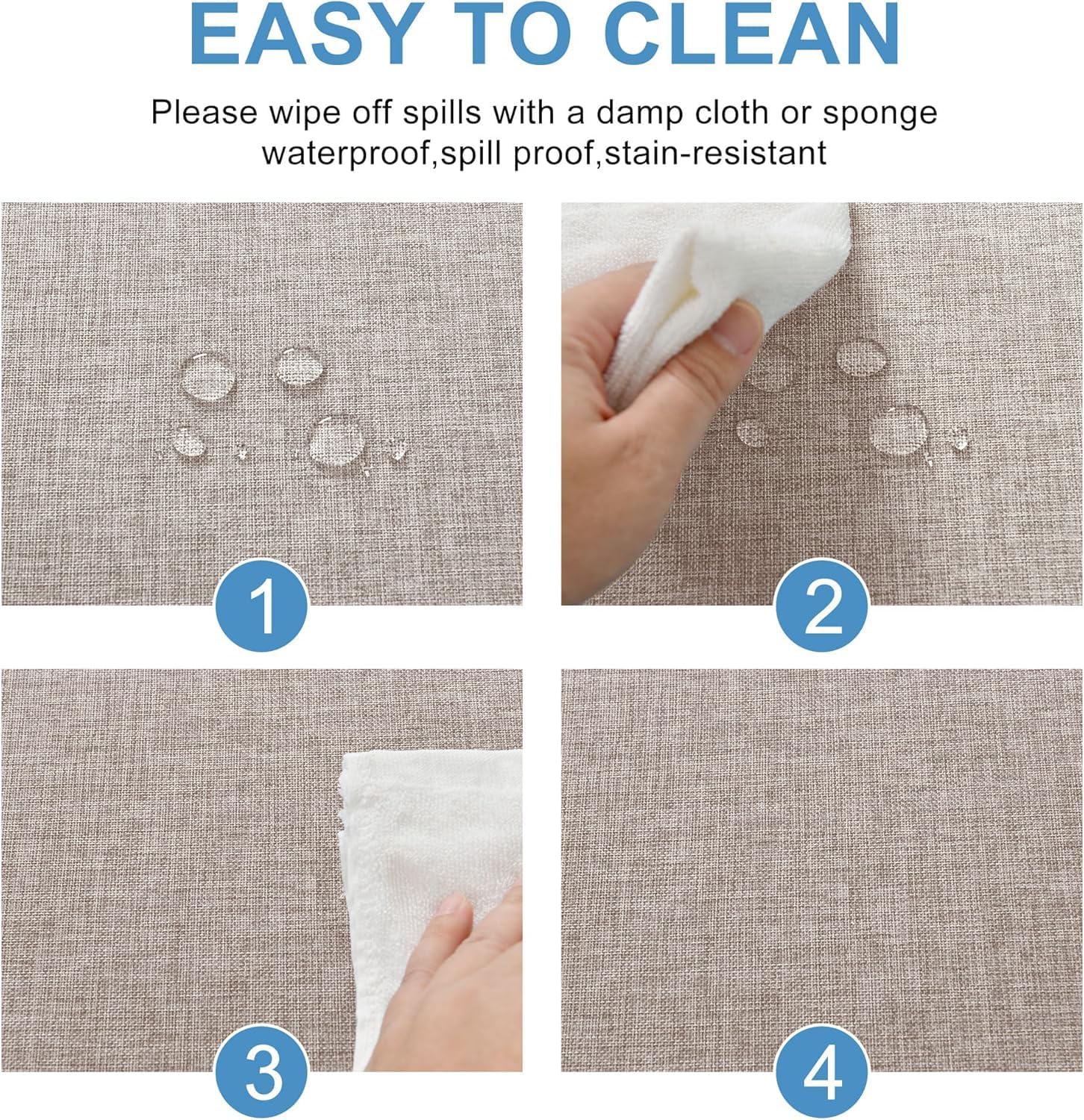 DWCN - Pierre nappe imperméable 135x135cm, anti-tache, lavable