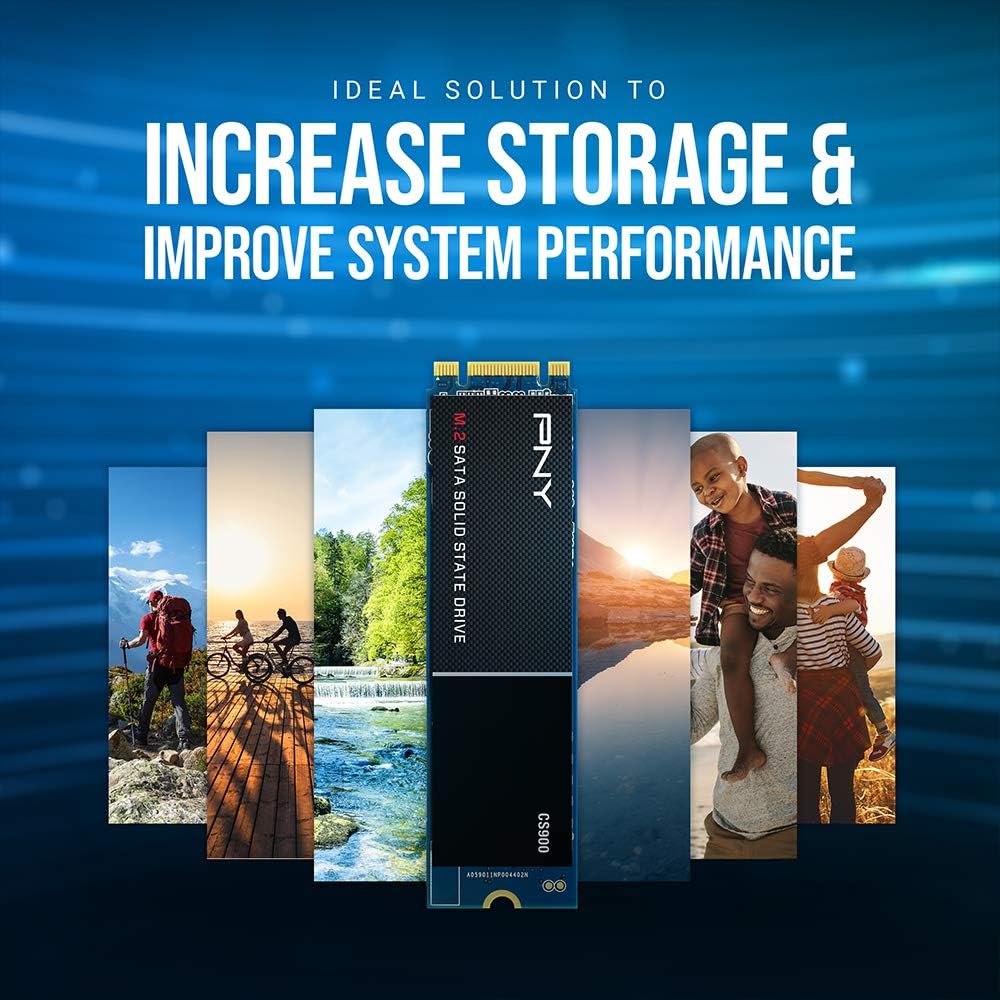 PNY - SSD CS900 M.2 SATA III 1To, 535Mo/s, 515Mo/s - M280CS900-1TB-RB