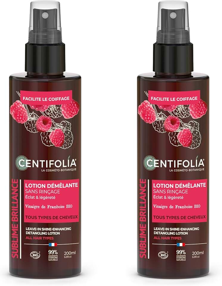 Centifolia - Sublime Brillance lotion démêlante 2x200ml - cheveux brillants, 99% naturelle