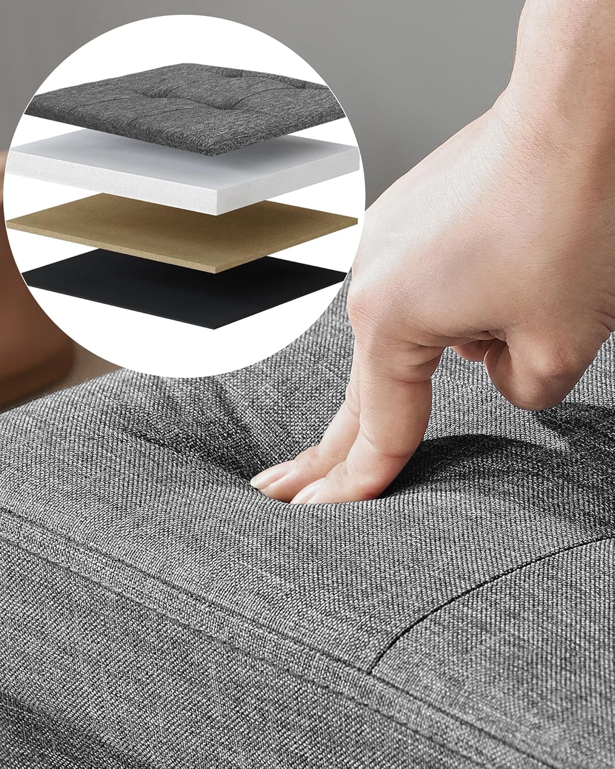 SONGMICS - Mazie Collection - 110 cm - banc pliable, montage facile, LSF77K