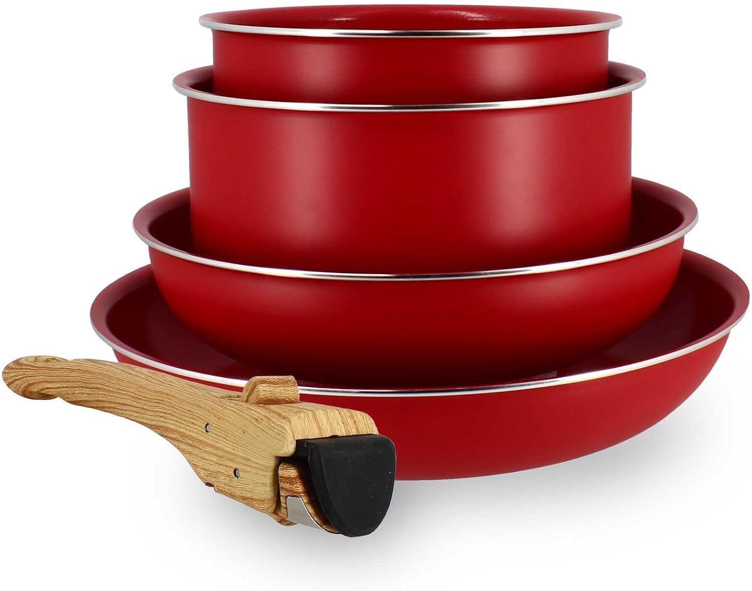 MENASTYL - Colorama - 2 poêles, 2 casseroles, poignée - céramique induction