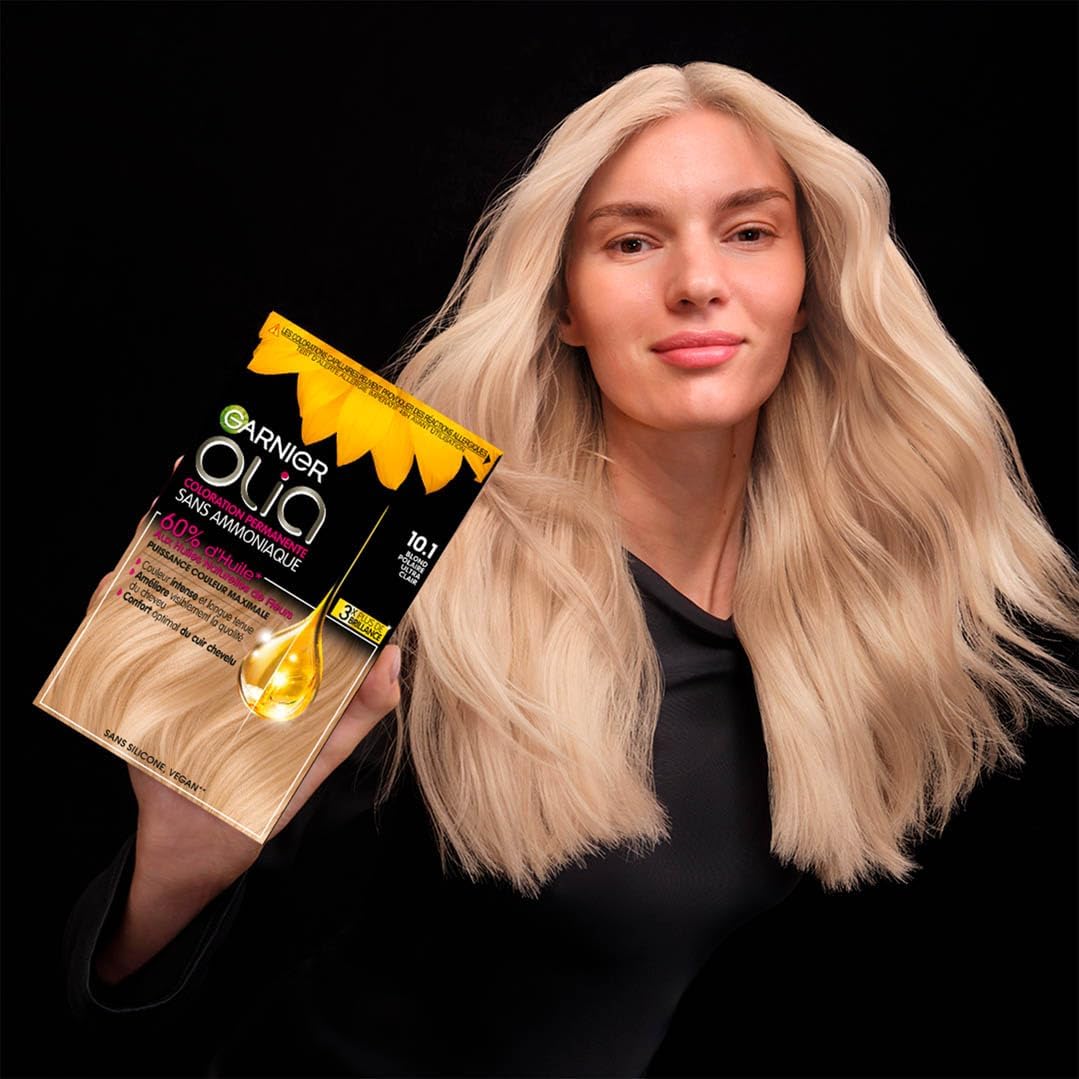 Garnier - Olia - coloration permanente sans ammoniaque, huiles fleurs, blond doré cendré 8.31