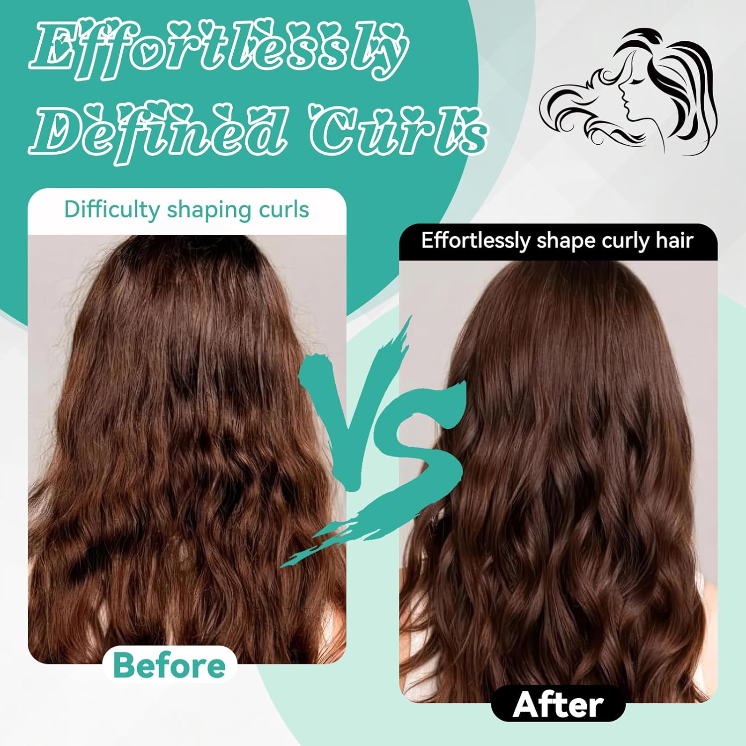 Brosse à boucler - manche ergonomique, antistatique, doux - démêlage facile - cheveux femmes, hommes, enfants - vert