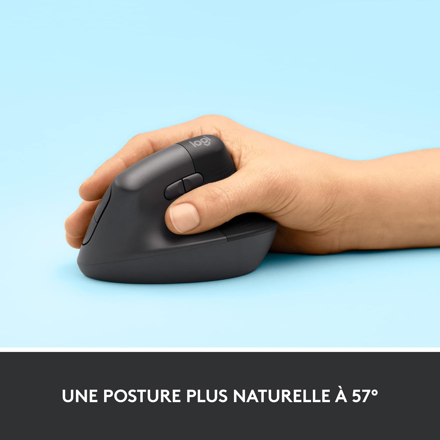 Logitech - Lift série - souris verticale compacte - sans fil, Bluetooth, silencieuse, 4 boutons, Windows/macOS/iPadOS