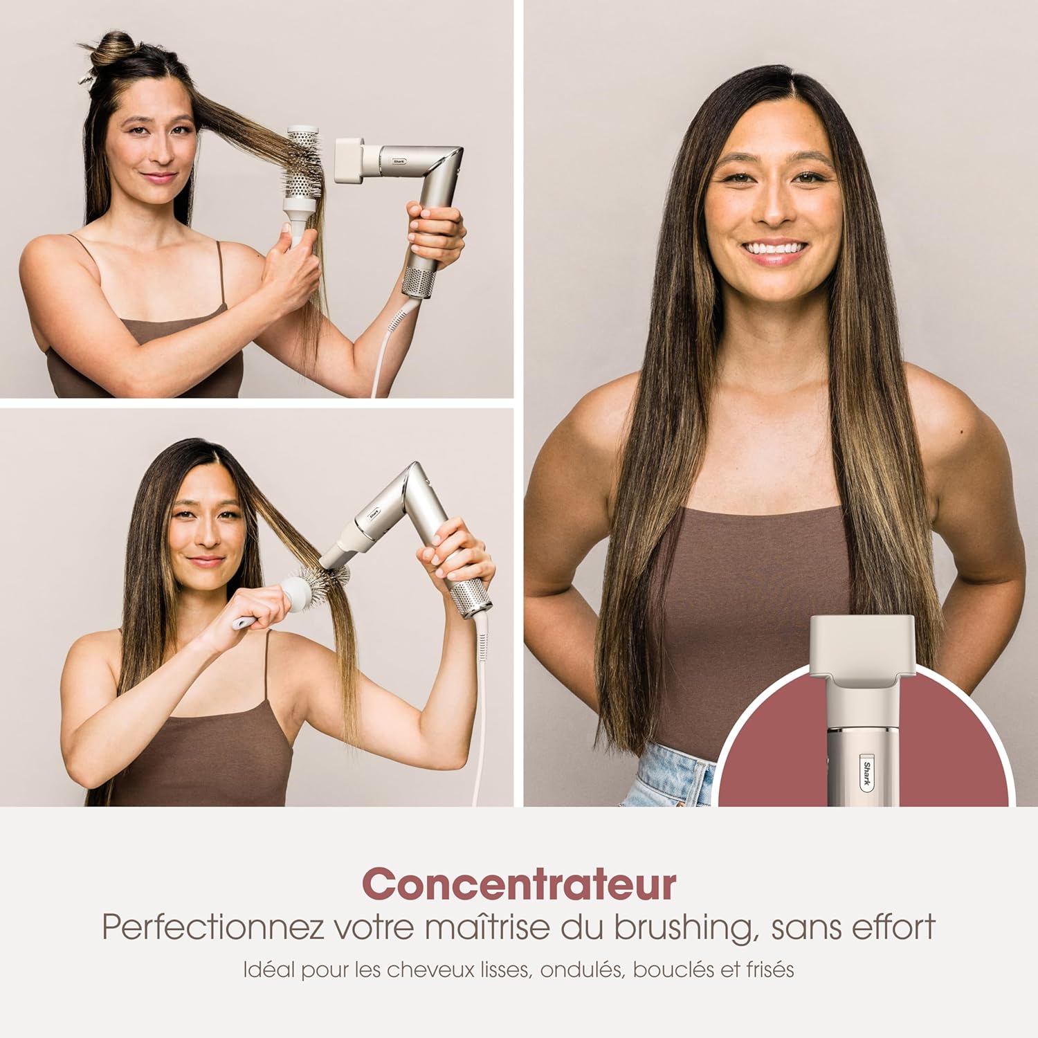 Shark - FlexStyle Air Styler - Multi-accessoires, sans dommage thermique, tous cheveux