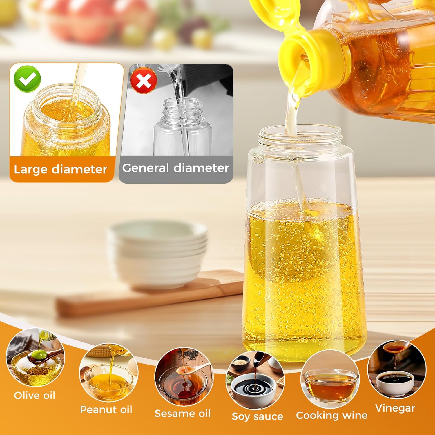 Spray Huile Cuisine - vaporisateur 2 en 1, 470 ml, idéal friteuse, grill