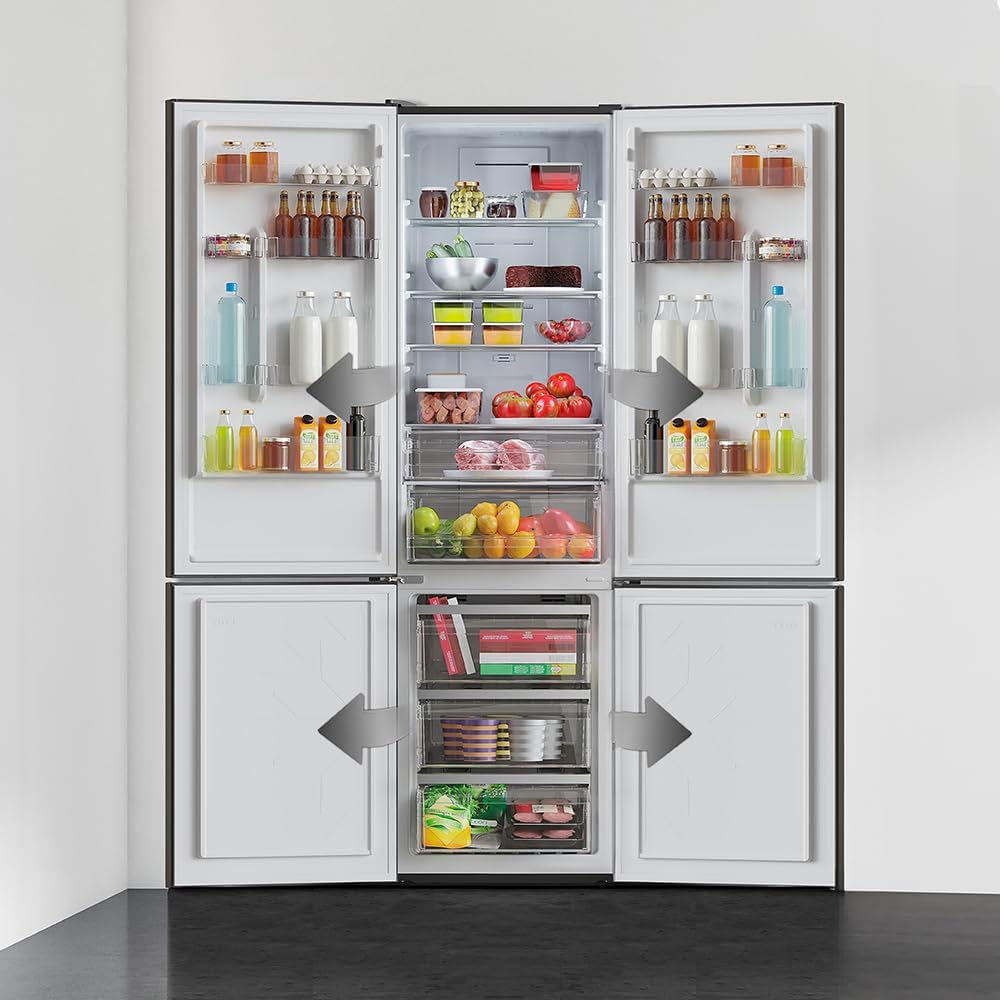 Cecotec - Bolero CoolMarket Combi 356 - 356L inox - No-Frost, Multi Airflow, congélation rapide