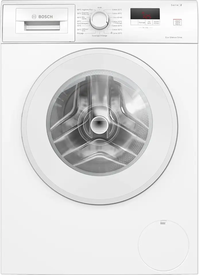 Bosch - Lave-linge Série 2, 7 kg, 1200 trs/min, EcoSilence - WGE02201FR
