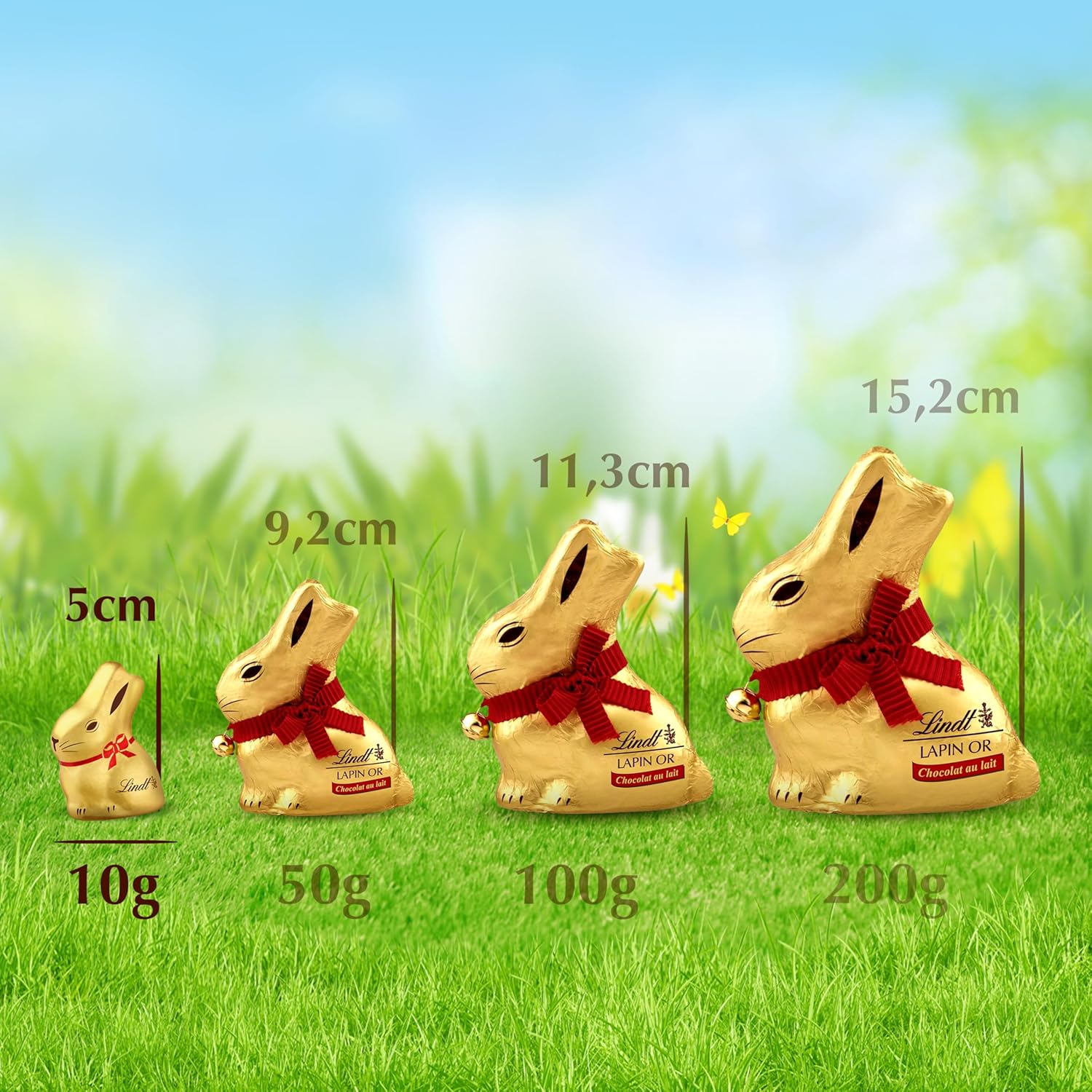 Lindt - Mini moulages Lapin Or - 700g - Chocolat au lait, spécial Pâques