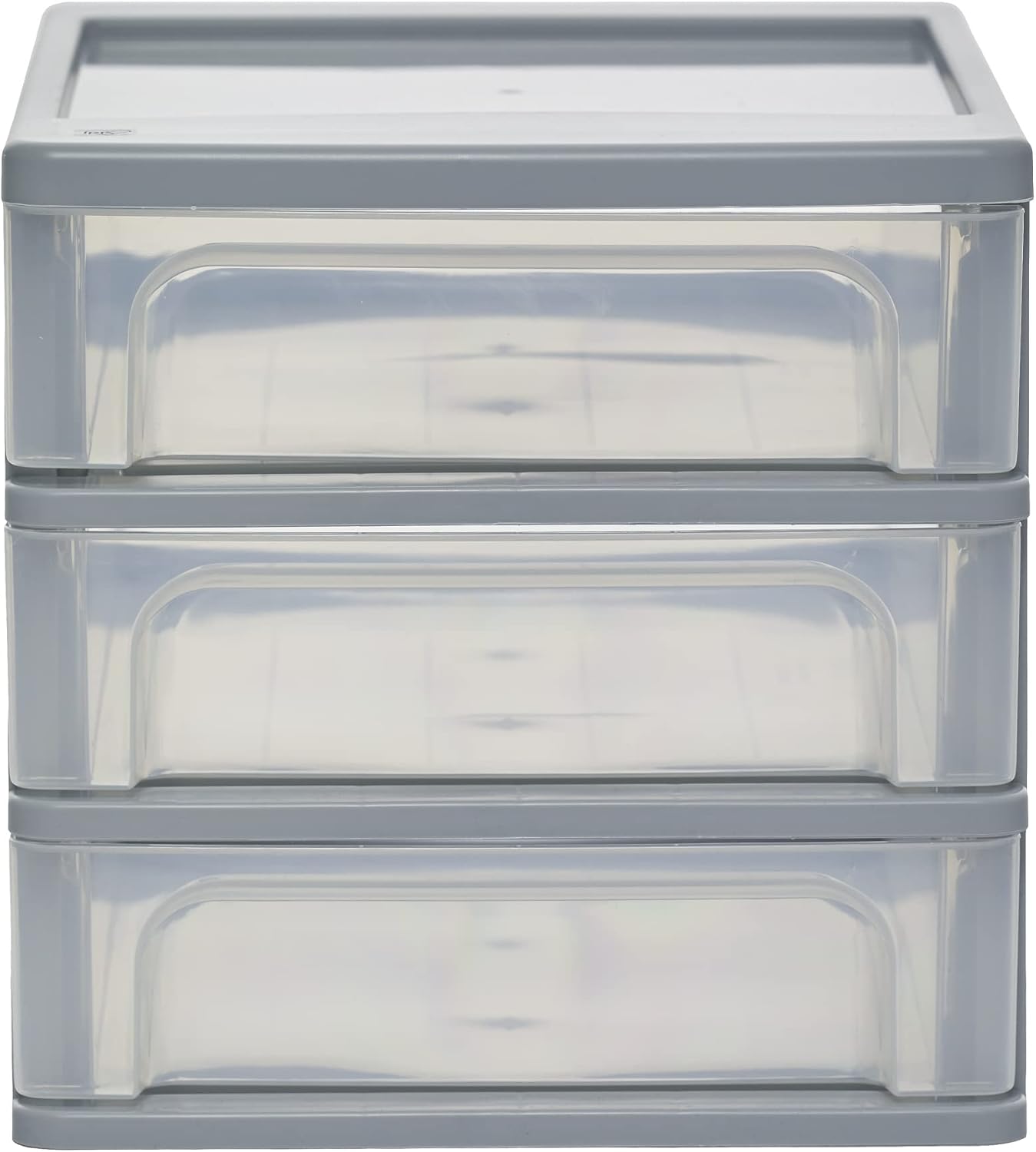 Iris Ohyama - OCH série - 3 tiroirs A4, plastique sans BPA, gris - OCH-2030