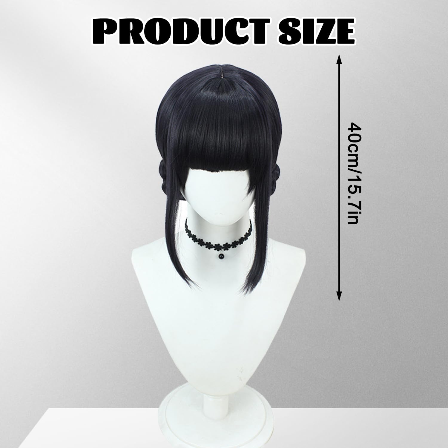 Perruque enfant cosplay violette longue tressée, Halloween, M3