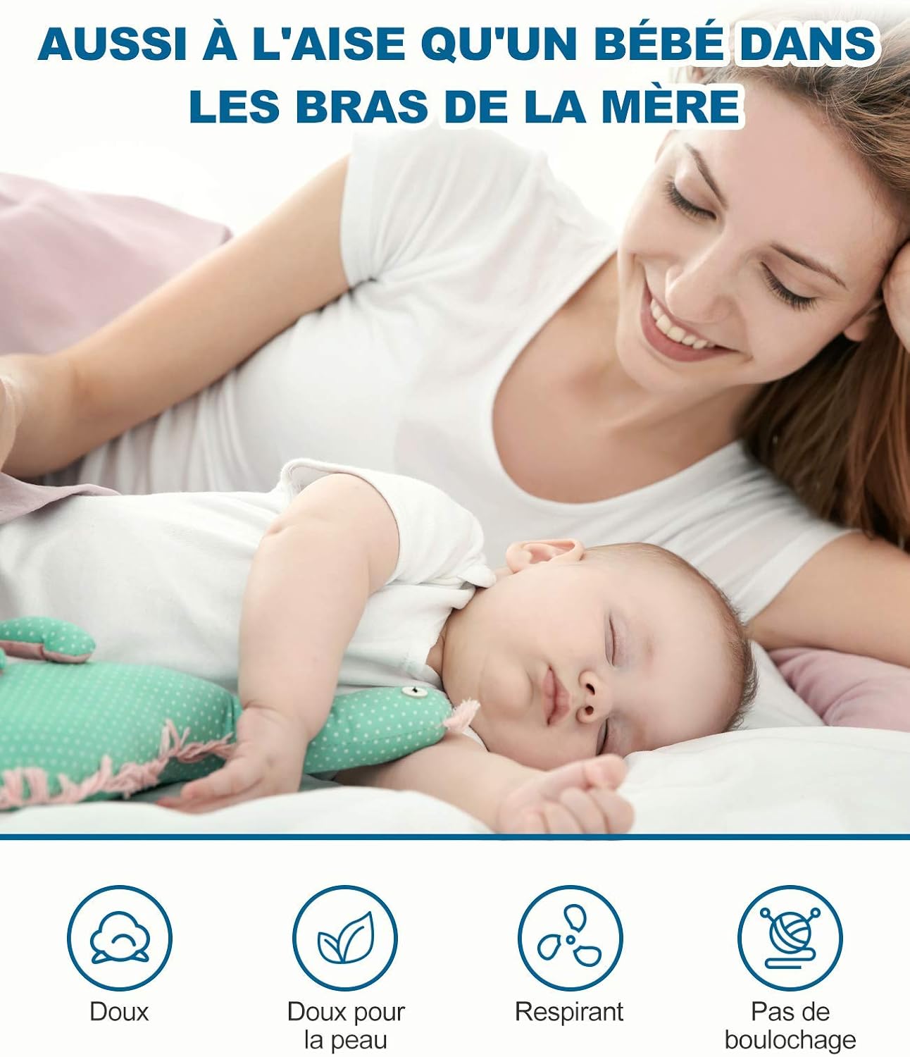 BedStory - surmatelas gel mémoire de forme - 140x190x7,6cm - ergonomique