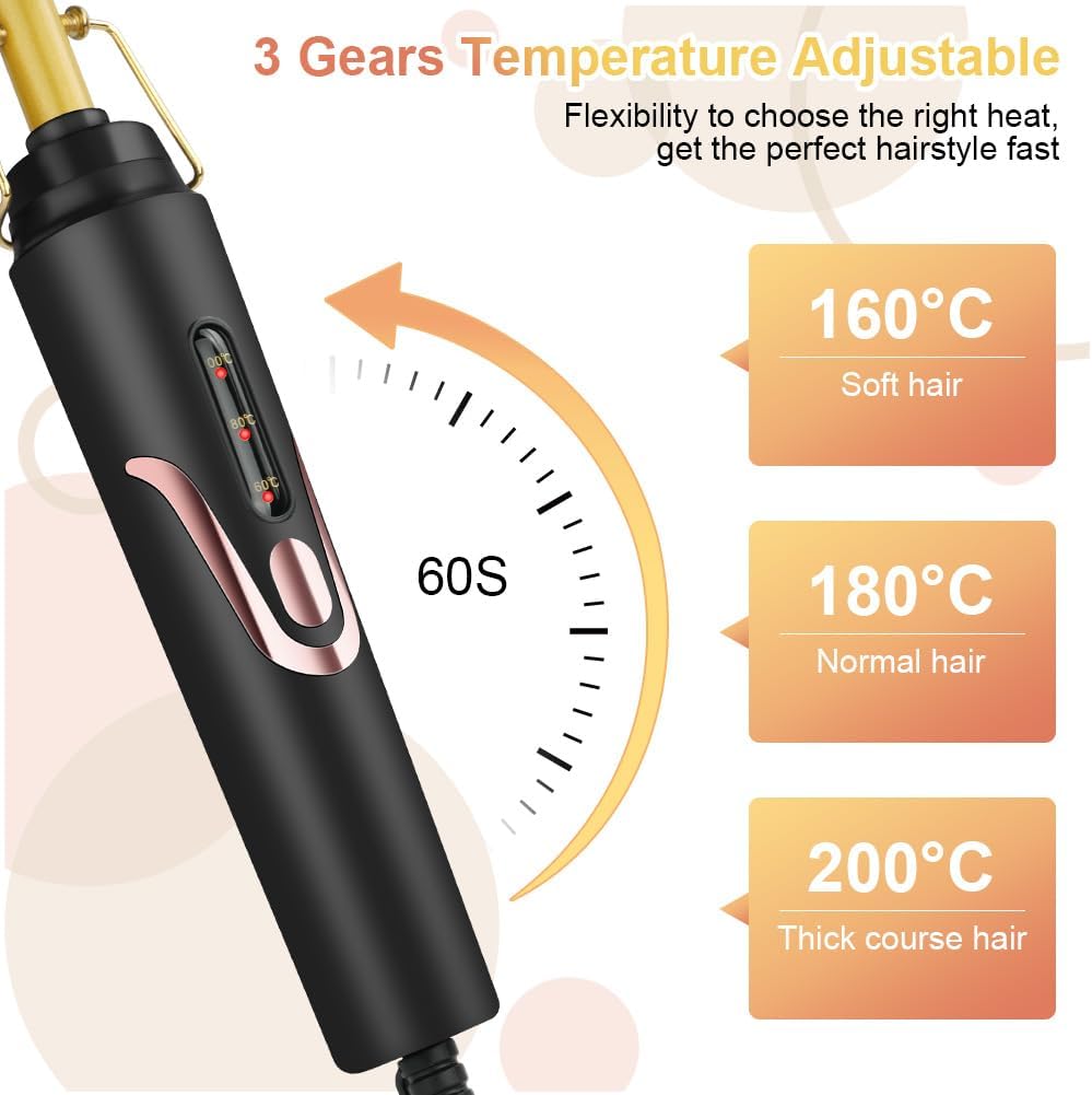 Flintronic - peigne chauffant 2 en 1 - 160-200°C, céramique, rapide