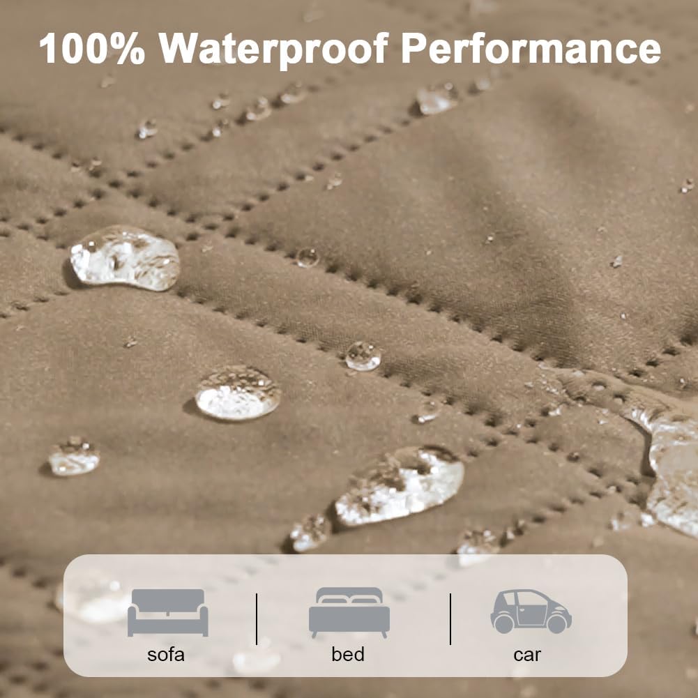 DUJUIKE - housse canapé imperméable antidérapante 208x208cm – protection animaux