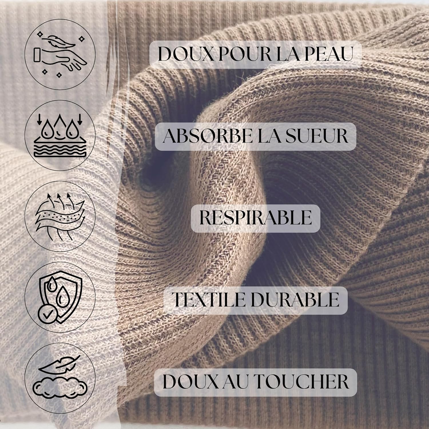 Bandeau cheveux - sport fitness 3pcs - élastique, antidérapant, résistant