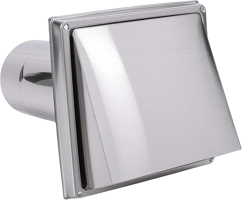 Fafeicy - Couvercle ventilation 4 pouces - inox, tuyau amovible
