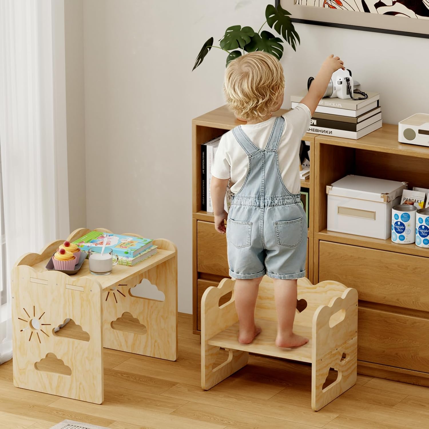 Table enfant - Montessori - compacte, facile à assembler, idéale repas/jeux