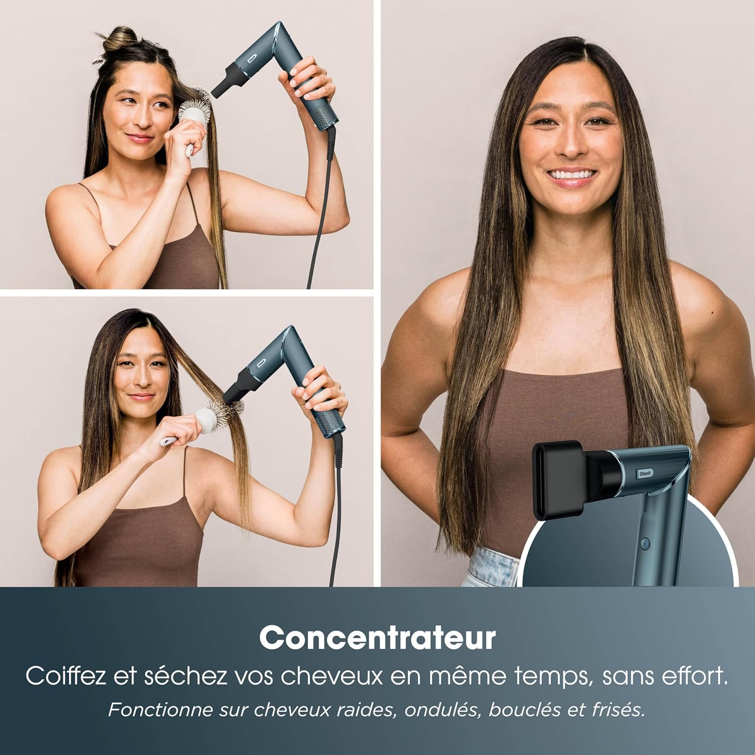 Shark - FlexStyle Air Styler - sèche-cheveux multi-accessoires, tous types de cheveux