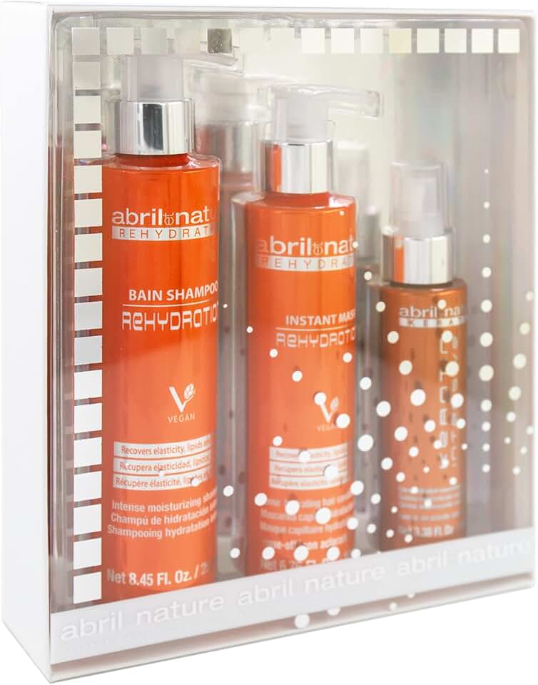 abril et nature - Rehydration - 550ml - shampoing, masque, sérum hydratants