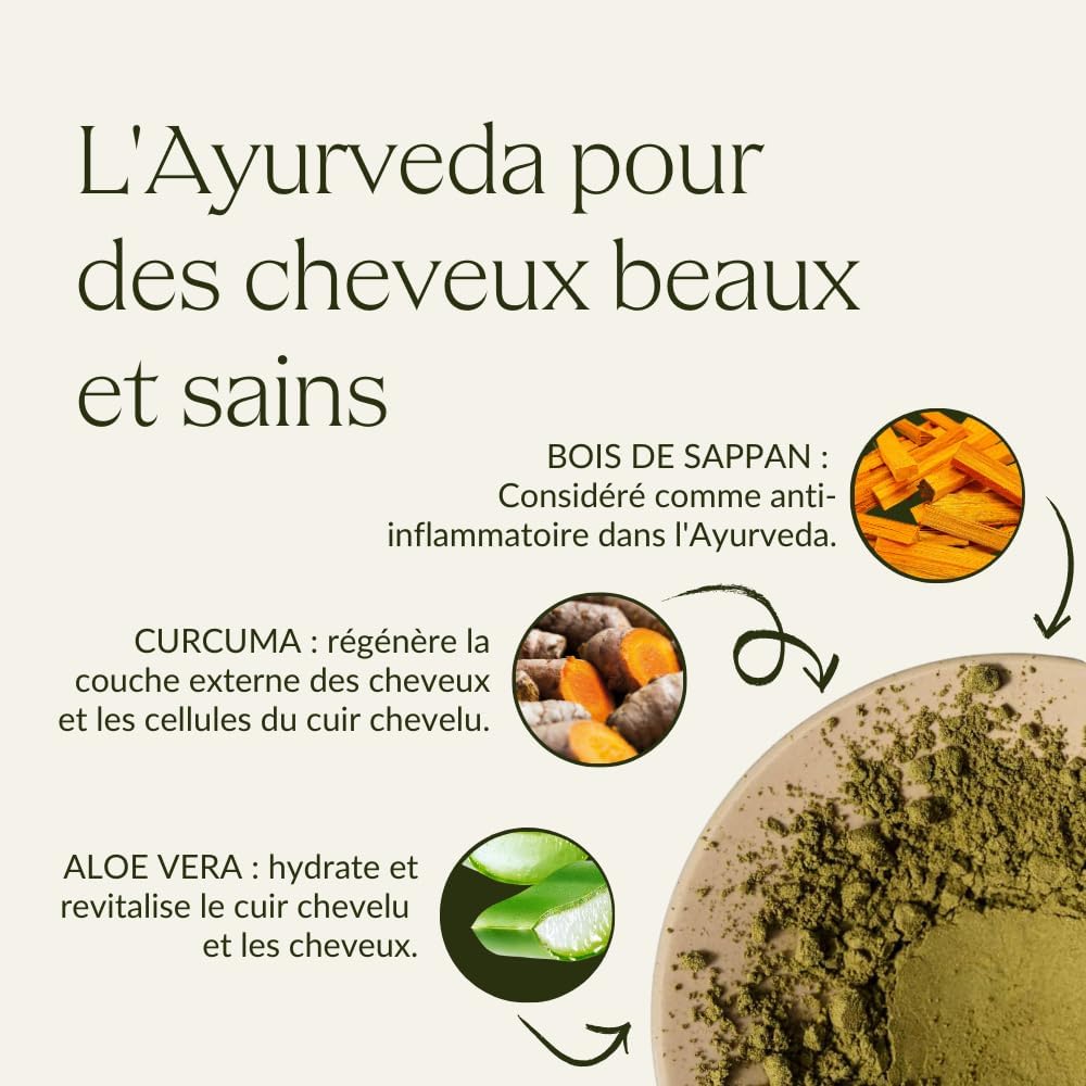 Khadi - coloration végétale blond clair - 100g - 100% naturelle, éclat blond