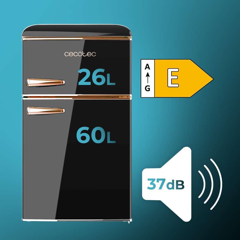 Cecotec - Bolero CoolMarket 2D Origin - 86L, No Frost, LED, classe E, 2D Origin 86