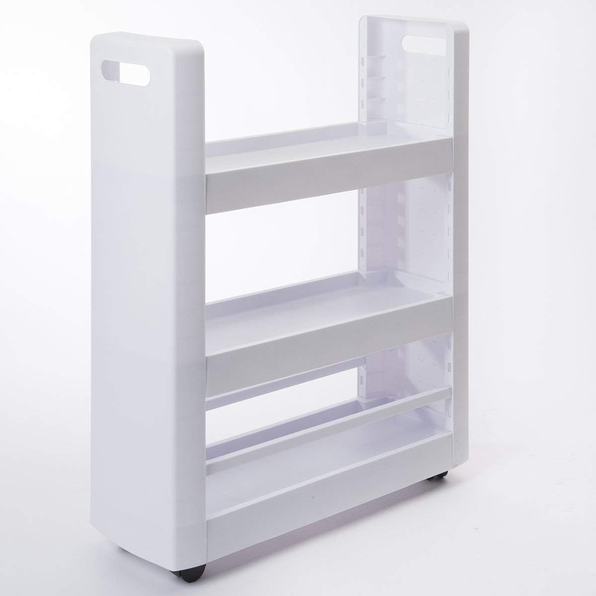 EDA - Desserte Mobilio 3 étagères, 60x22x79cm, polypropylène blanc, EDA10495BLPX25