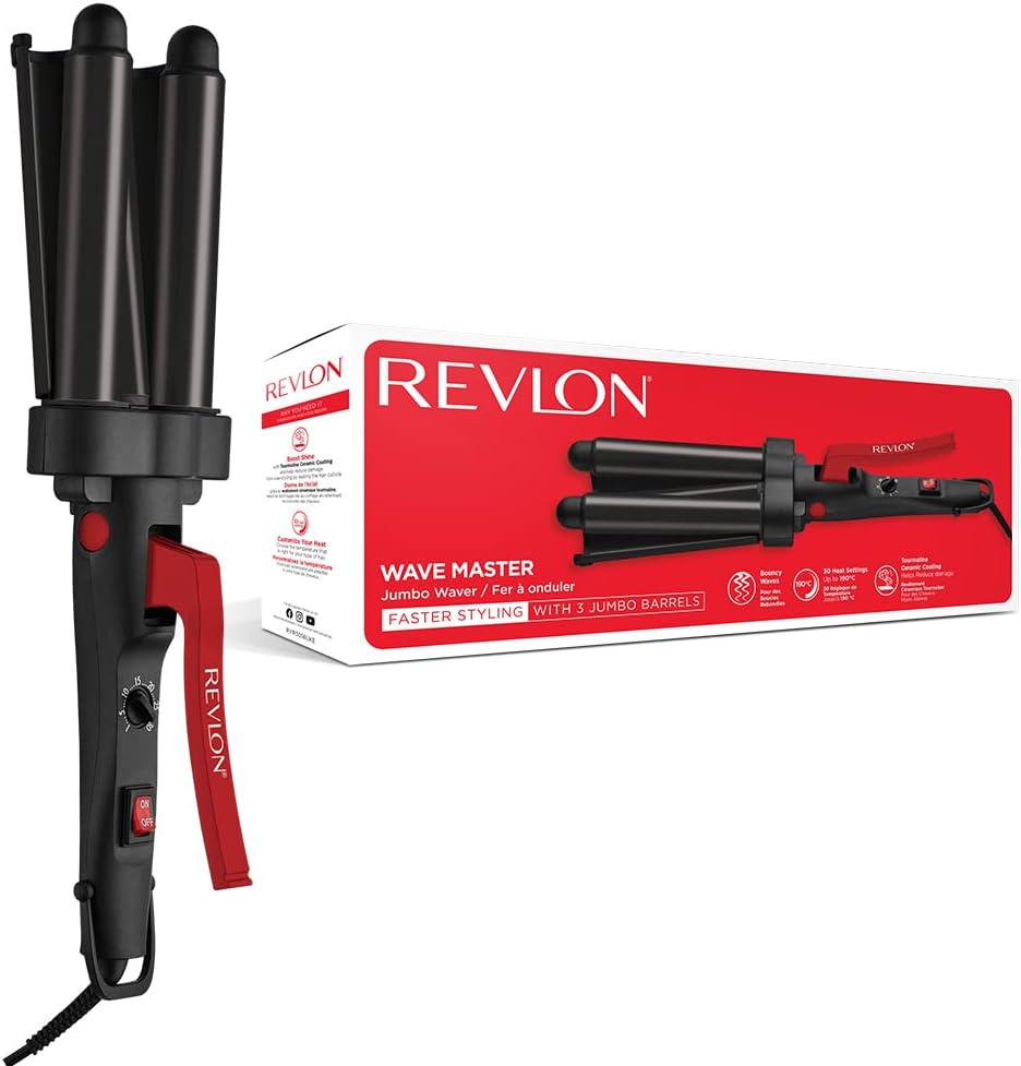Revlon - Wave Master Jumbo - triple cylindre - céramique, 190°C, 30 réglages - RVIR3056UKE