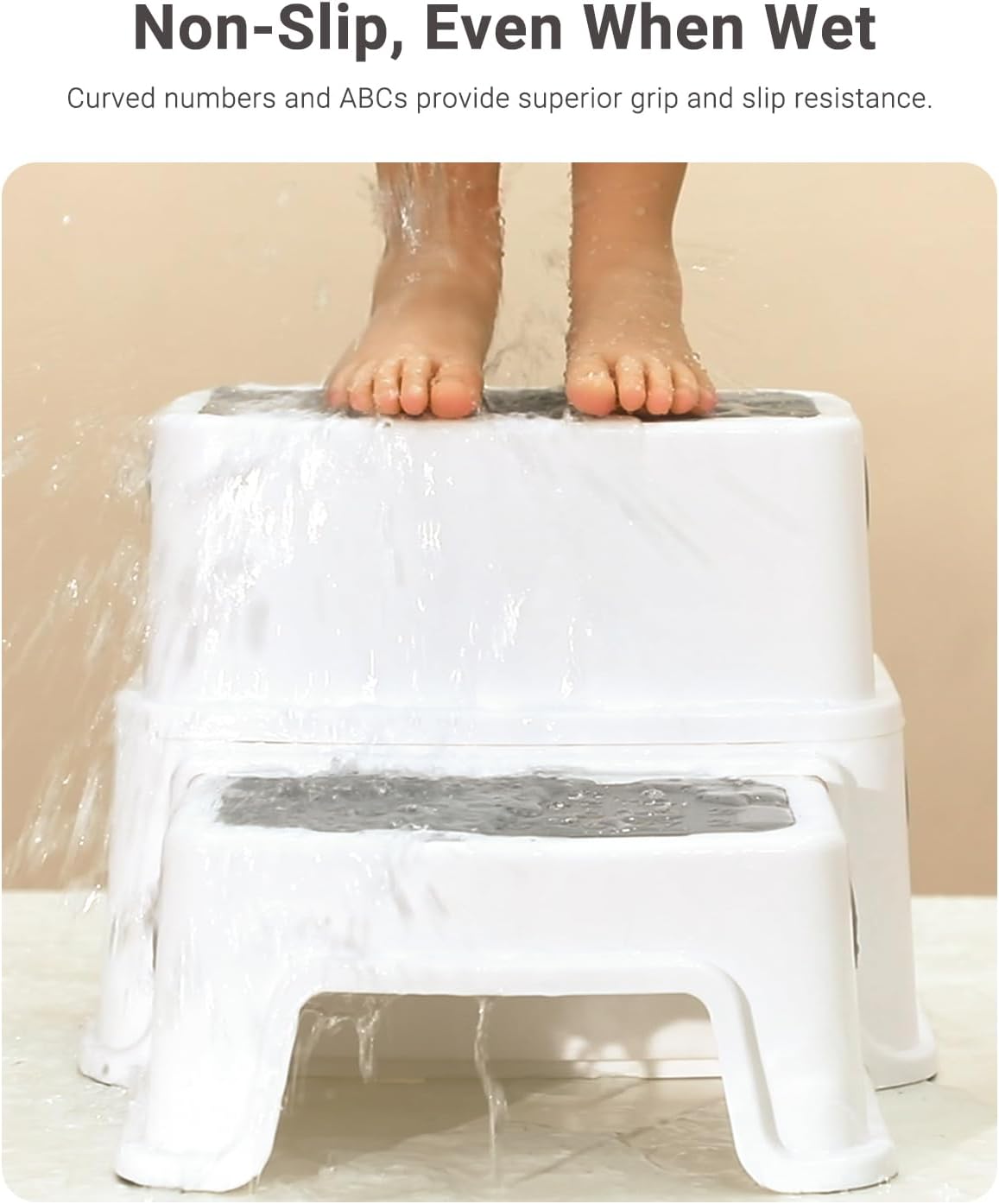 metaheim - Marche pied enfant 2 niveaux, antidérapant, sécurisé, robuste