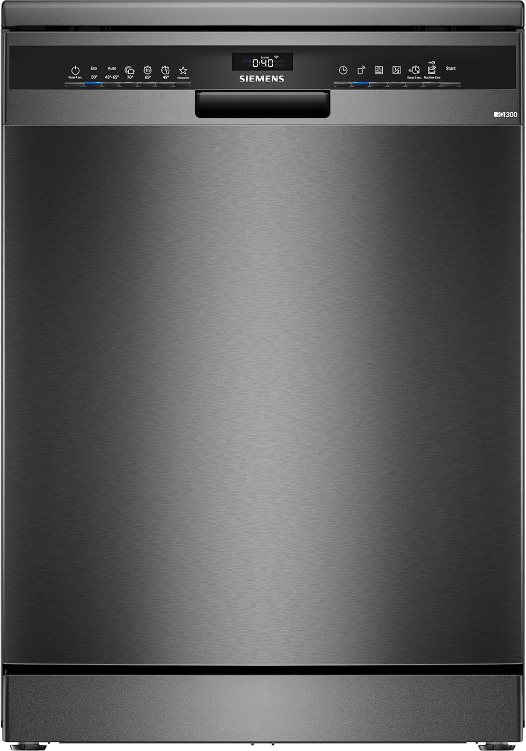 Siemens - SN23EC03ME iQ300 - lave-vaisselle 60cm - varioSpeed Plus, Black Steel