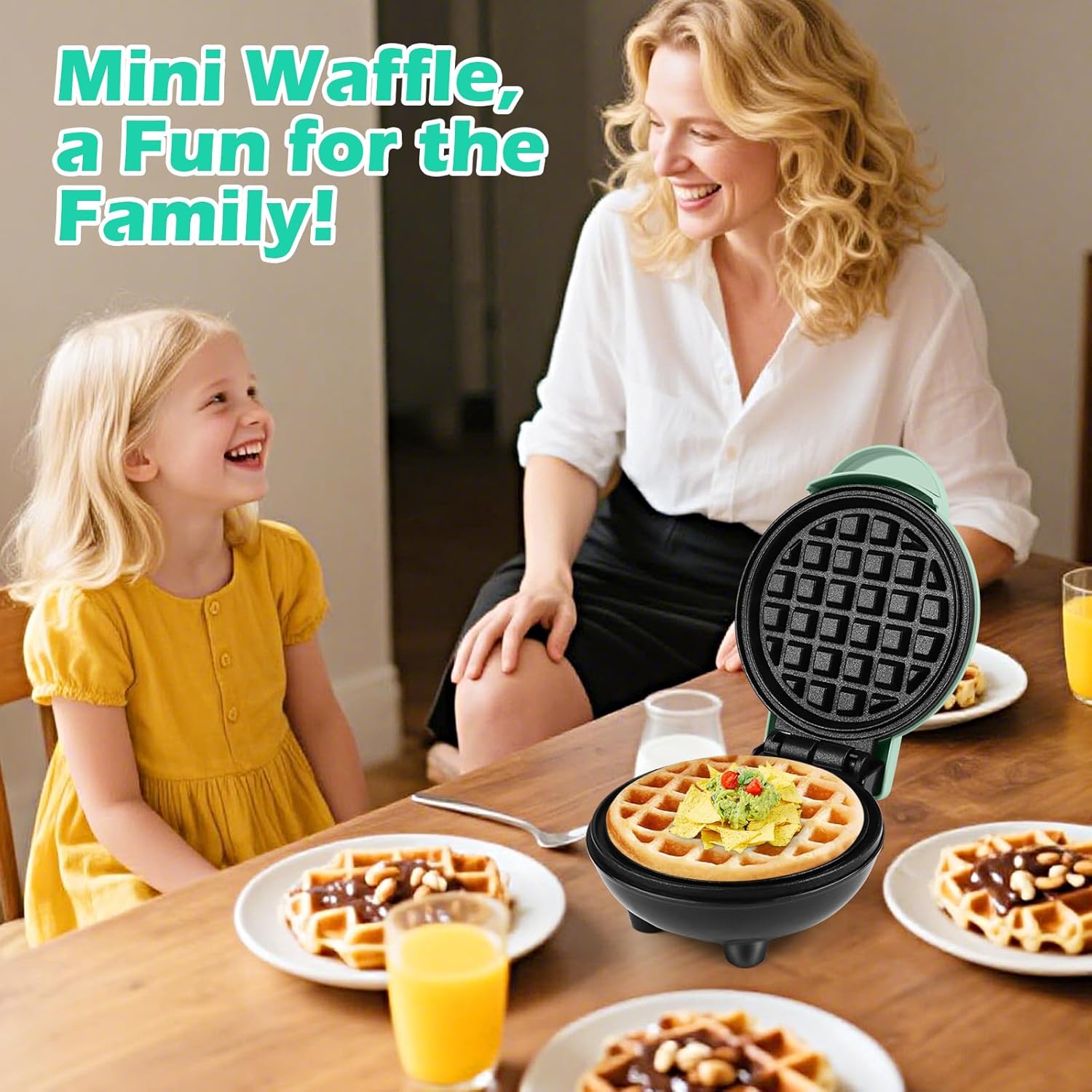 Mini gaufrier - classique - 10 cm - double face, compact, 220V-350W