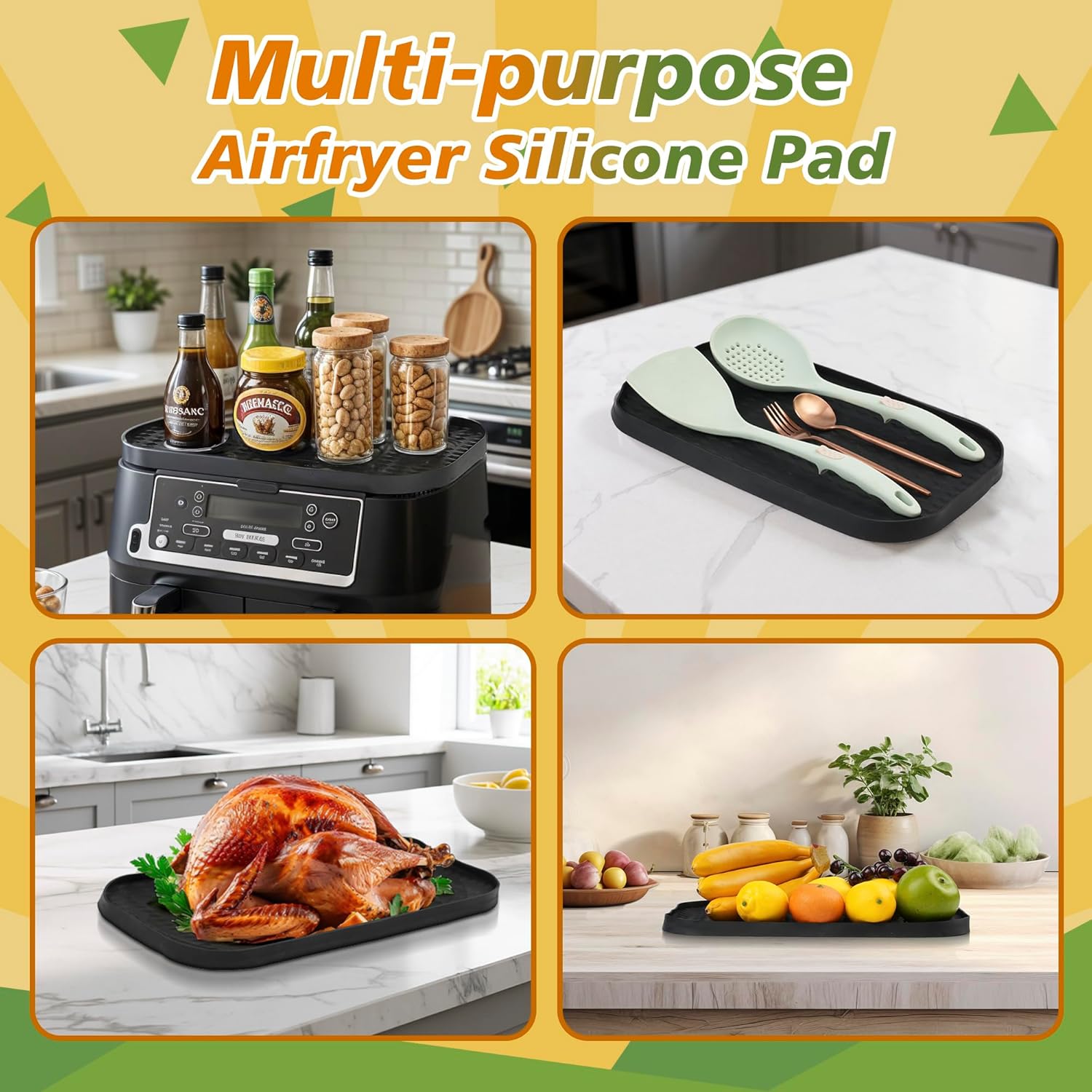 Accessoire friteuse à air silicone, 9,5-10,4L, réutilisable, AF400EU AF500EU AF451EU DZ401