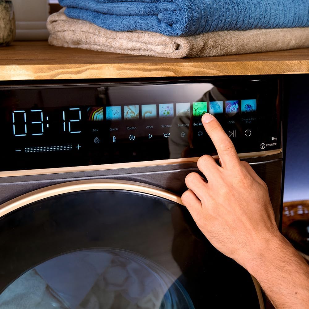 Cecotec - Bolero DressCode 8900 - lave-linge 8kg, 1400 tr/min, inverter, écran 10,3