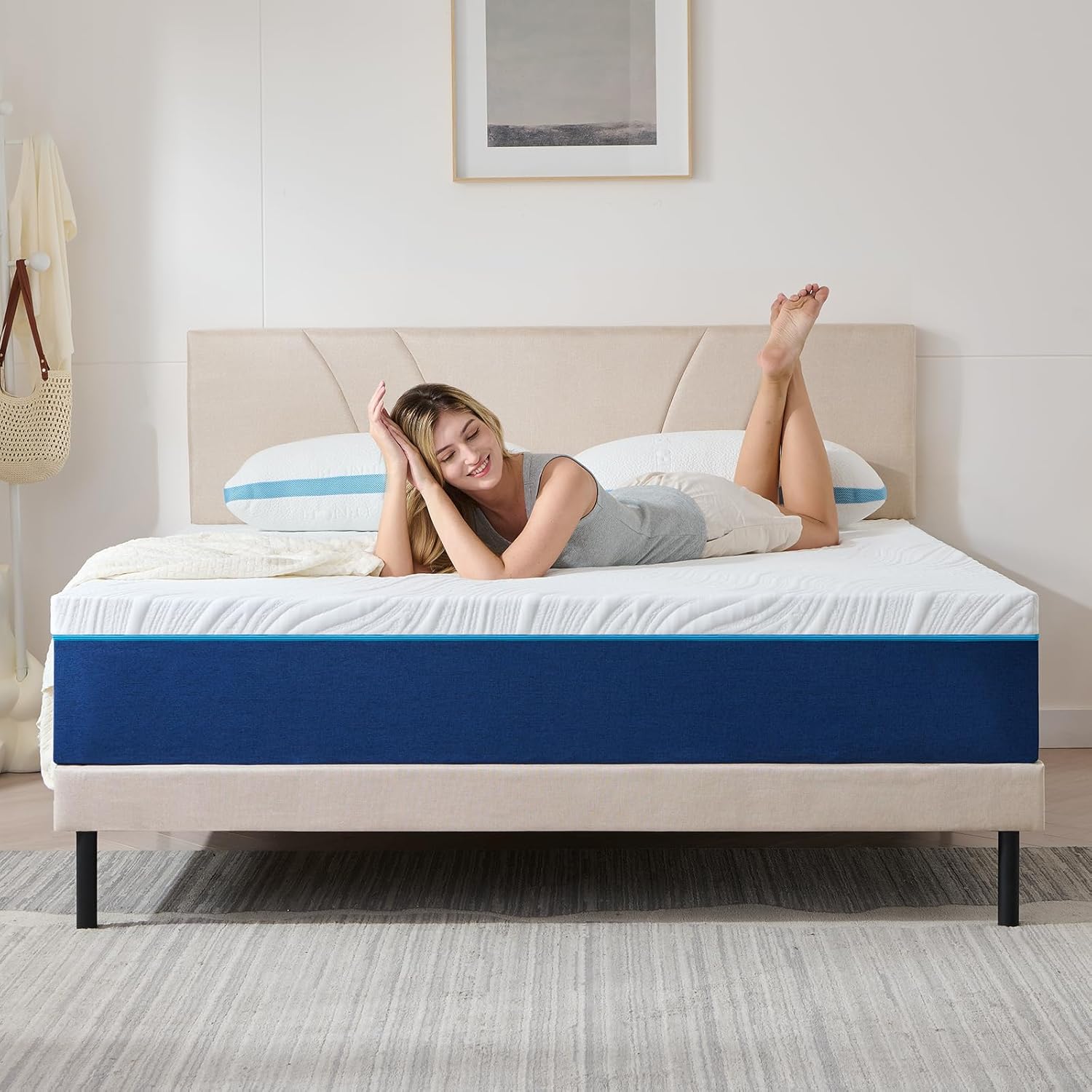 Matelas - modèle réversible - 140x190cm - mousse mémoire, 30cm, 7 zones