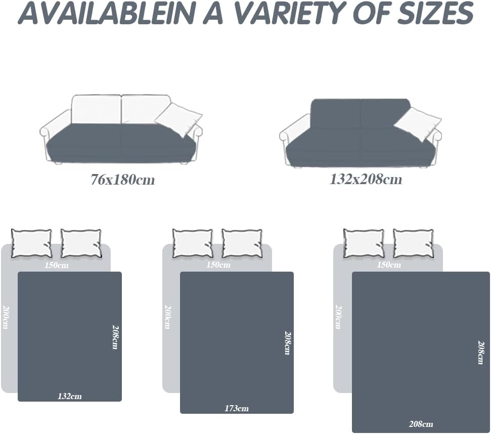 DUJUIKE - housse canapé imperméable - 132-208 cm - antidérapante, protection animaux
