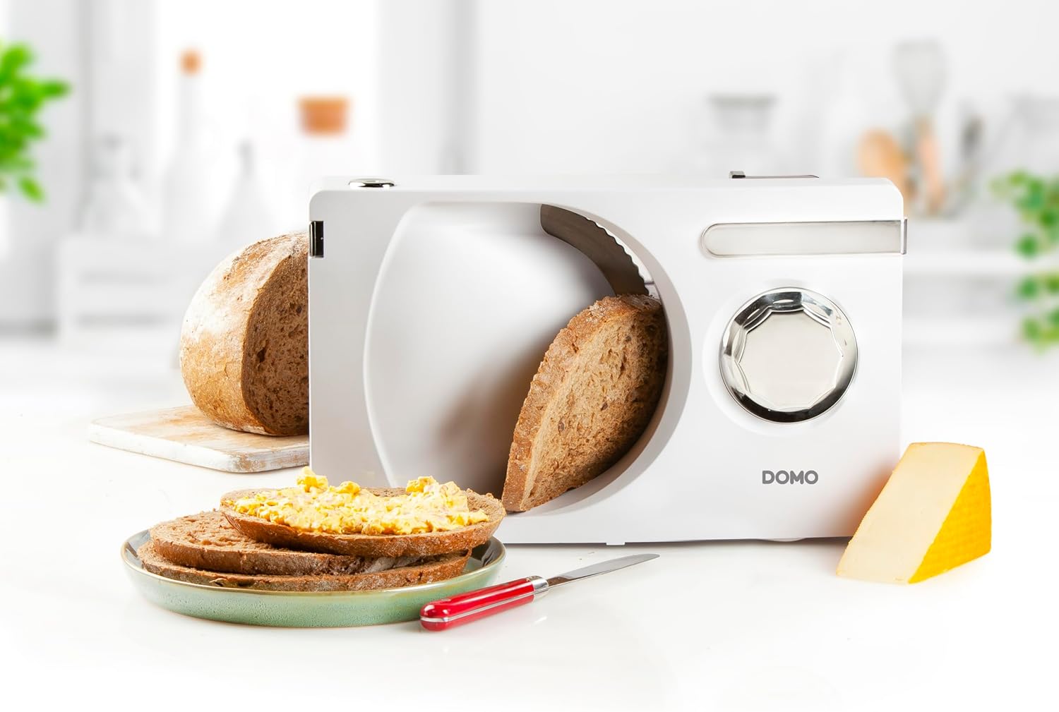 DOMO - trancheuse DO523S - lame 17 cm, 0-15 mm, moteur 120W silencieux