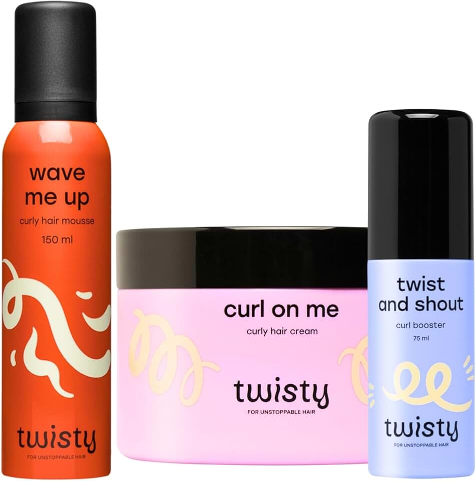 TWISTY - Kit boucles naturelles, crème, mousse, booster - définition et brillance