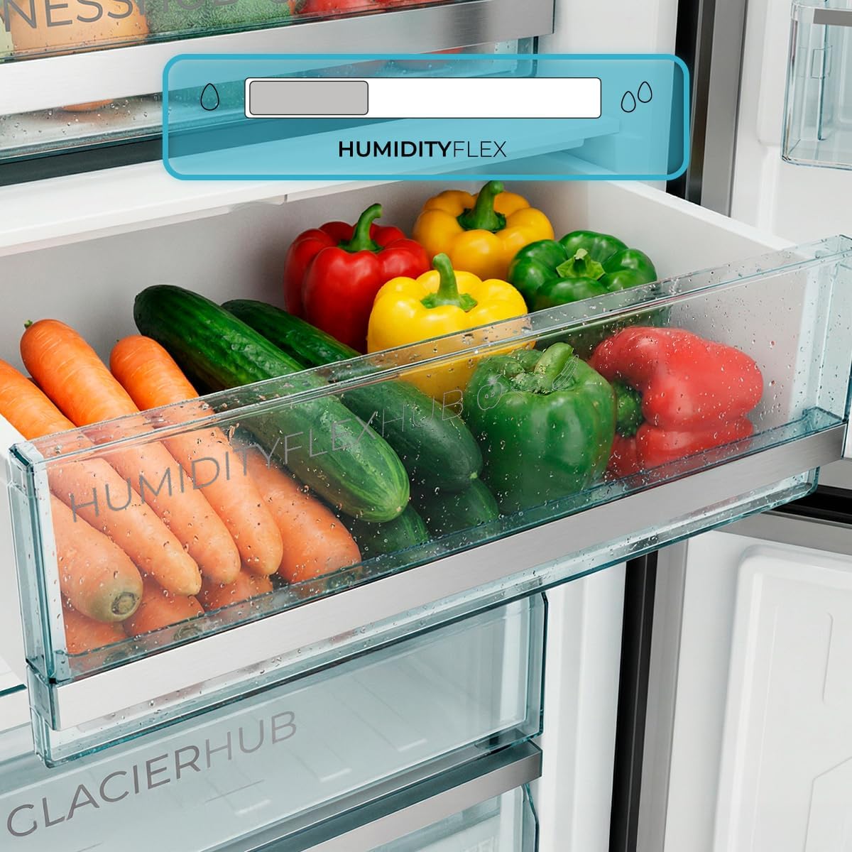 Cecotec - Bolero CoolMarket 356L, 200x59,5 cm, Multi Airflow, E, 356i Black Glass D