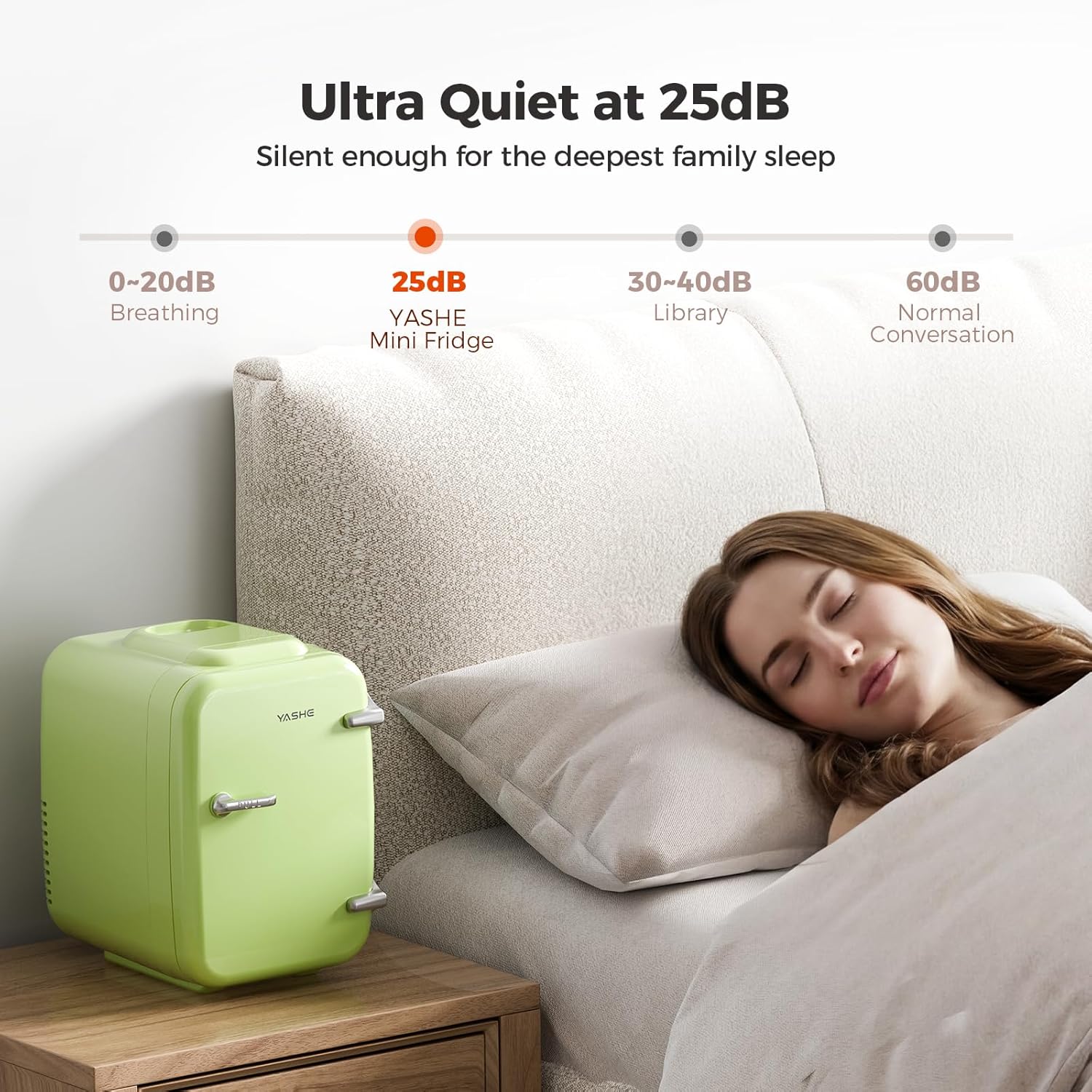 YASHE - mini réfrigérateur 4L - refroidissement/chaud, 220V/12V